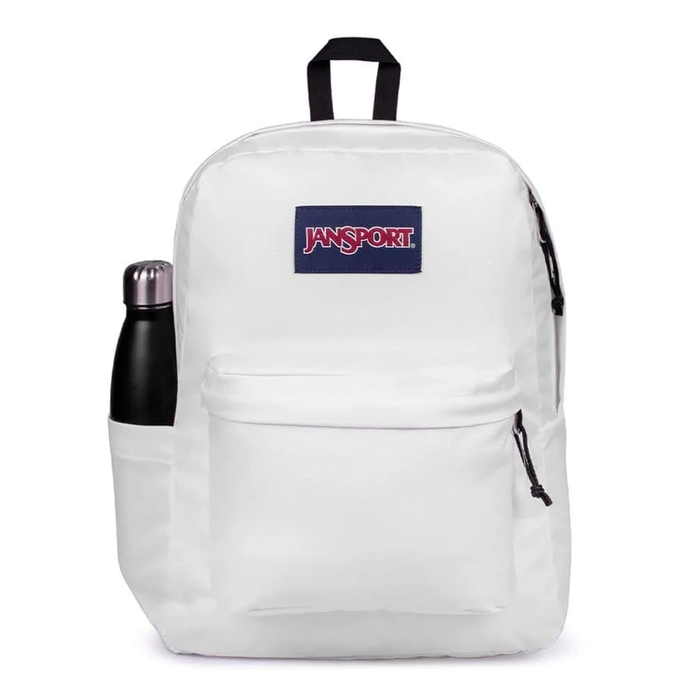 JanSport Superbreak Backpack 26L (16.5 x 12.5 x 5.5 in) | Durable, Lightweight, Recycled Materials — White