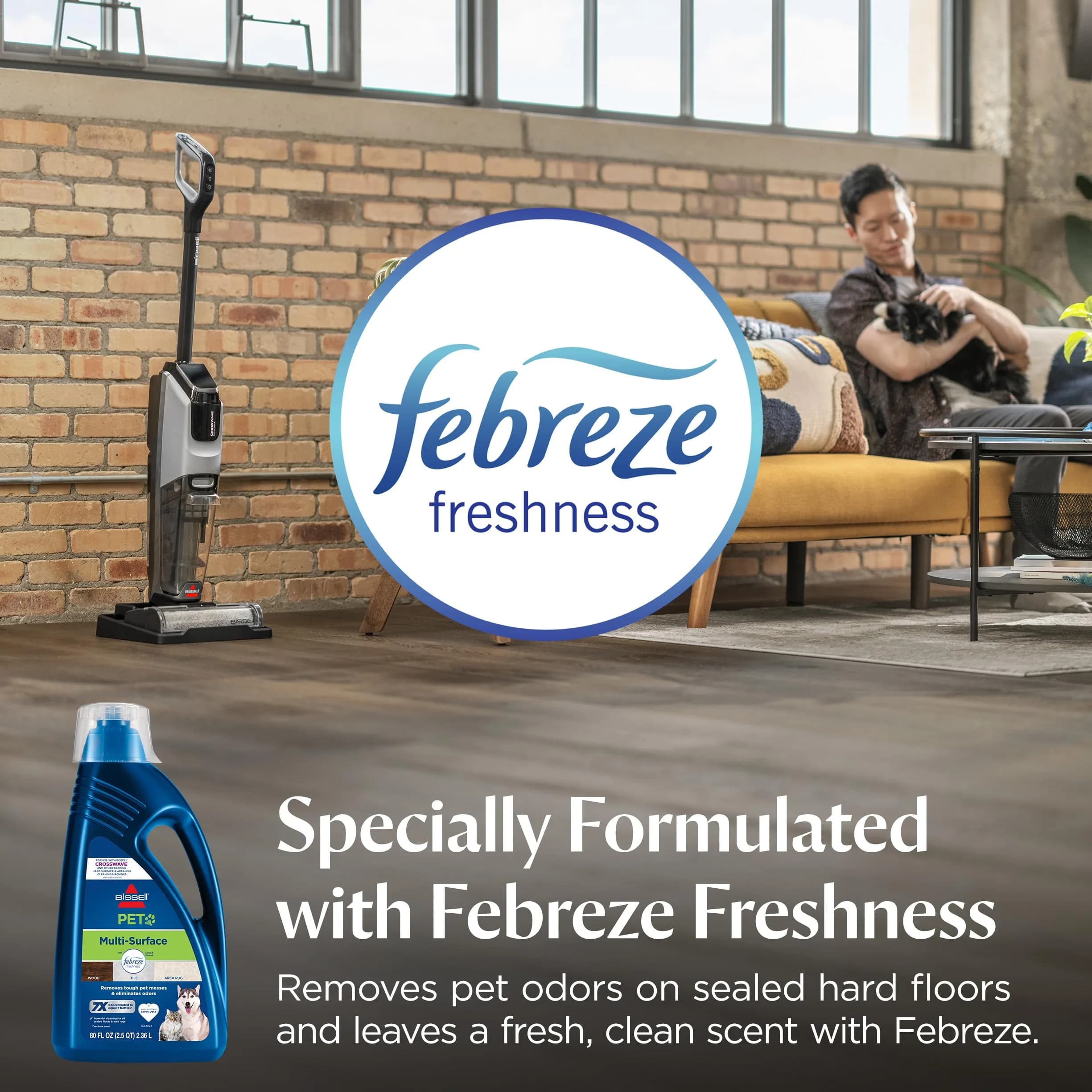 Bissell Multi-Surface Pet Solution with Febreze 2.37 L (80 Fl Oz) | Cleans Pet Messes & Odors - view 4
