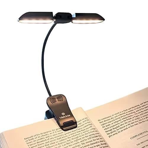 Vekkia 14 LED Rechargeable Book Light 10.1cm (4.0in) | 3 Color Modes, 3 Brightness Levels, Eye Care Lamp thumbnail 1
