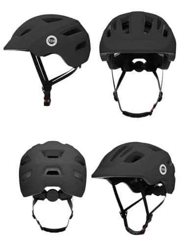 XJD Toddler Multi-Sport Helmet for Kids - Adjustable, Lightweight, Black, Small (52-56 cm) thumbnail 2