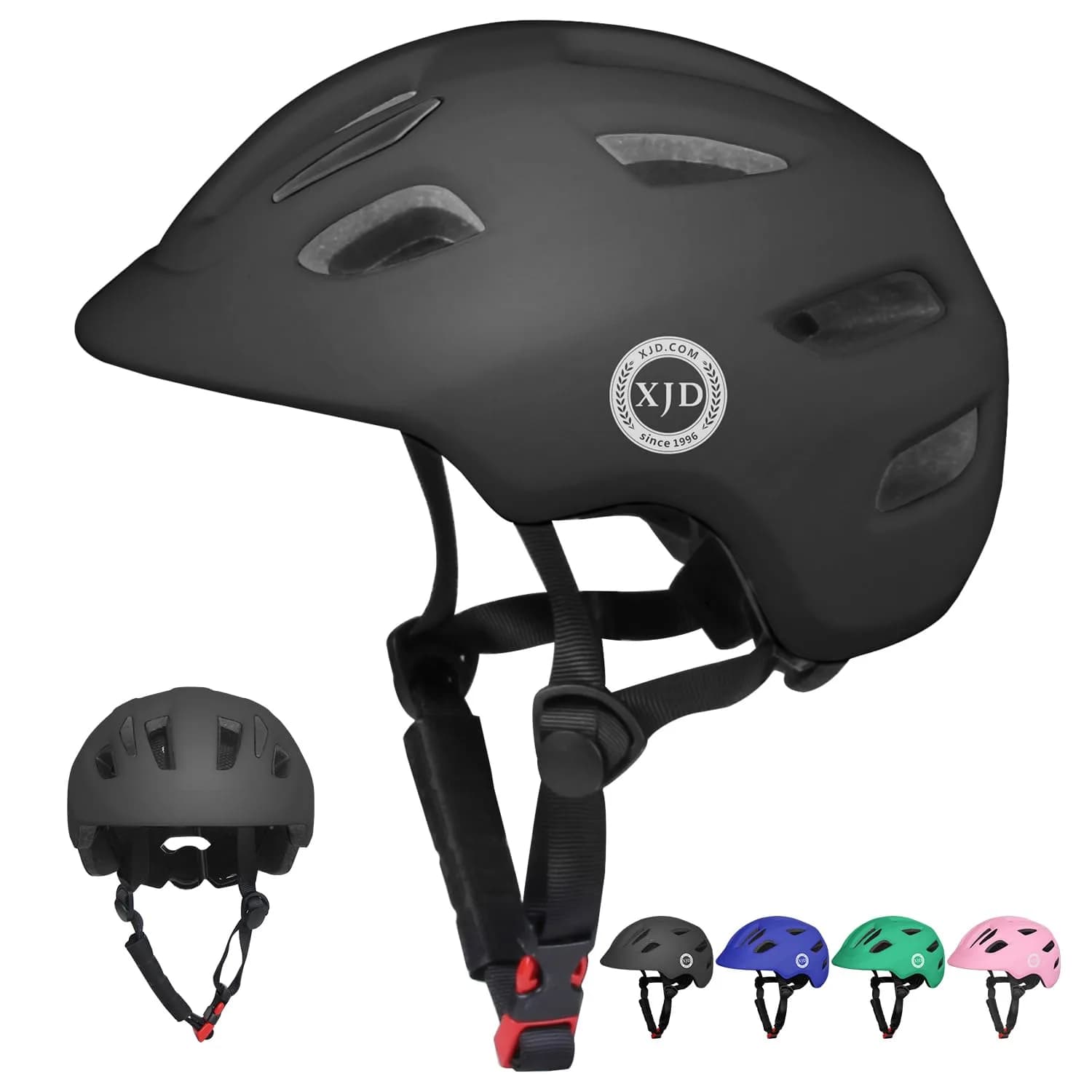 XJD Toddler Bike Helmet for Kids - Adjustable Black X-Small Multi-Sport Skateboard Helmet (46-51 cm) - main product image