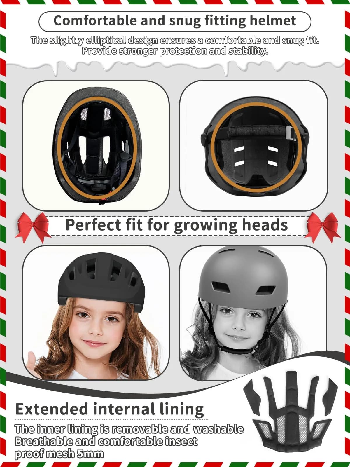 XJD Toddler Helmet Black X-Small | Adjustable Fit Dial for Kids & Toddlers, 46-51 cm - view 6