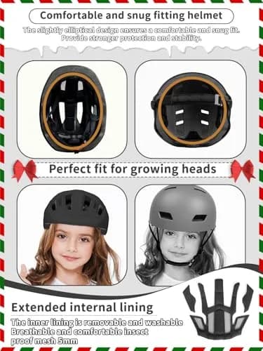XJD Toddler Helmet Black X-Small | Adjustable Fit Dial for Kids & Toddlers, 46-51 cm thumbnail 6