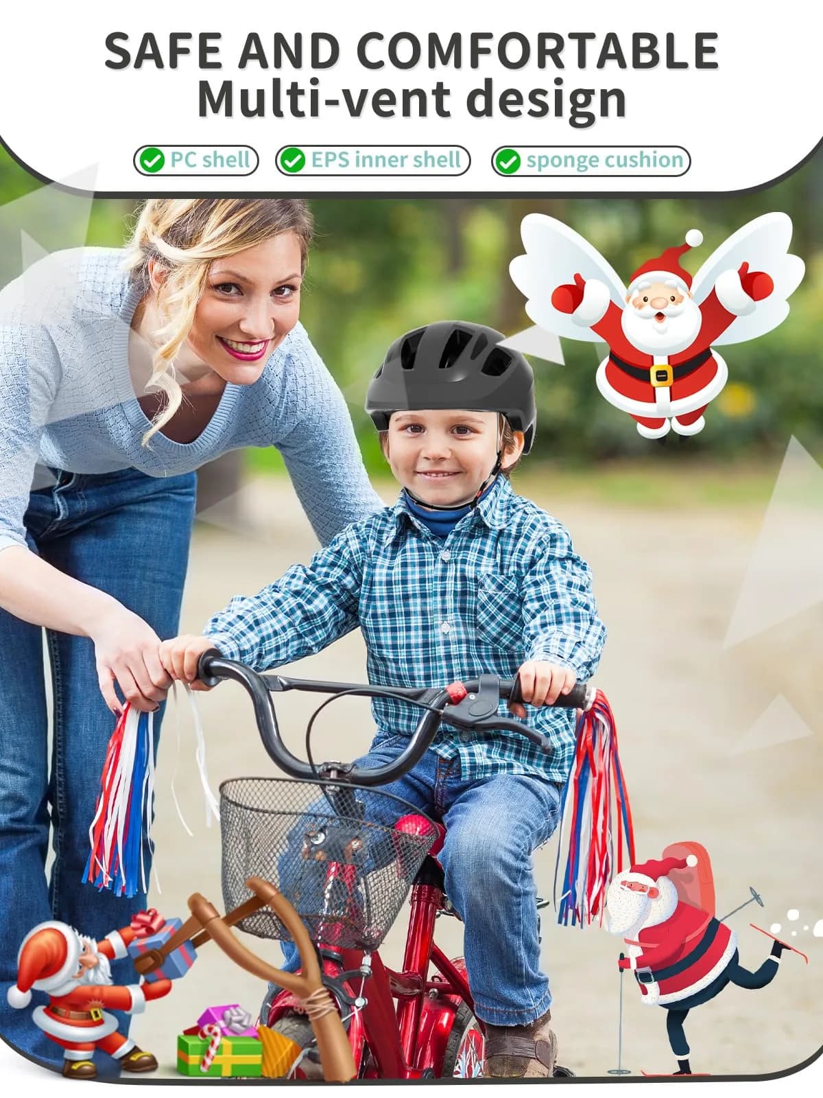 XJD Toddler Bike Helmet for Kids - Adjustable Black X-Small Multi-Sport Skateboard Helmet (46-51 cm) - view 3