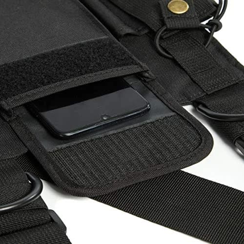 LUITON Radio Shoulder Holster Chest Harness Holder Vest Rig for Two Way Radio 0.318kg (0.70lb) | Adjustable, Durable Nylon, Fits Kenwood, Baofeng, Retevis thumbnail 6