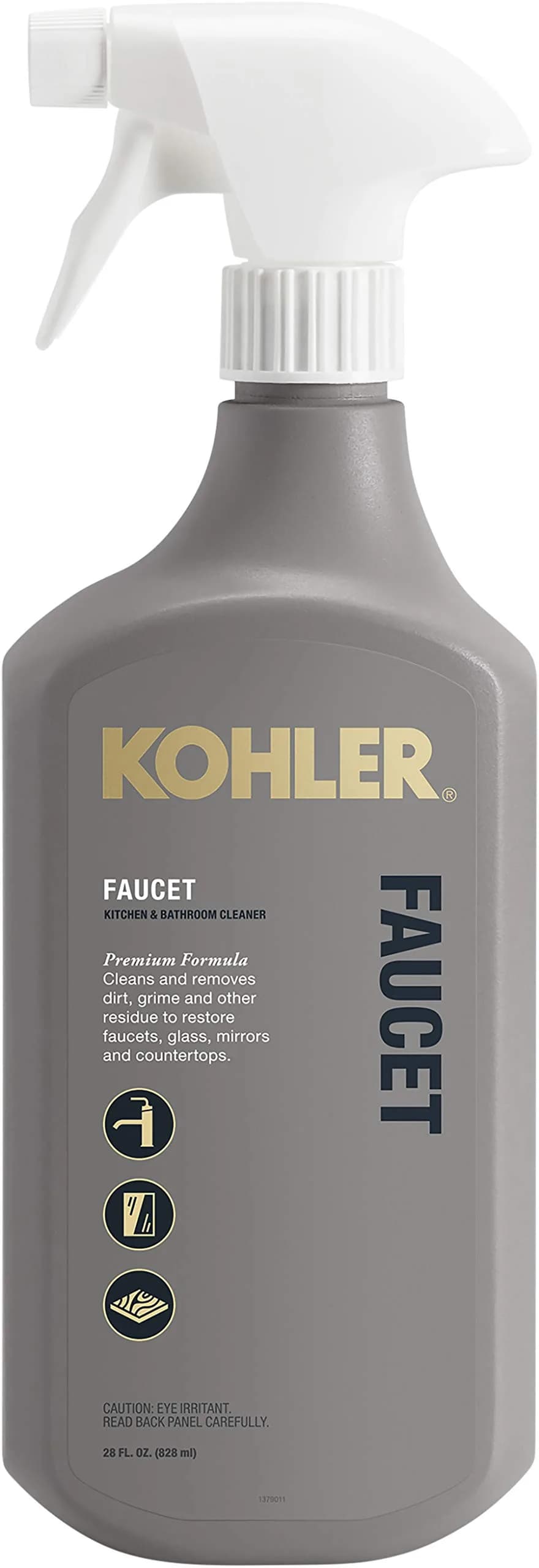 Kohler Faucet Cleaner, Kitchen and Bathroom Cleaner, Streak-Free Shine, Ammonia and Alcohol-Free, 28 Fl Oz (794 ml) - main product image