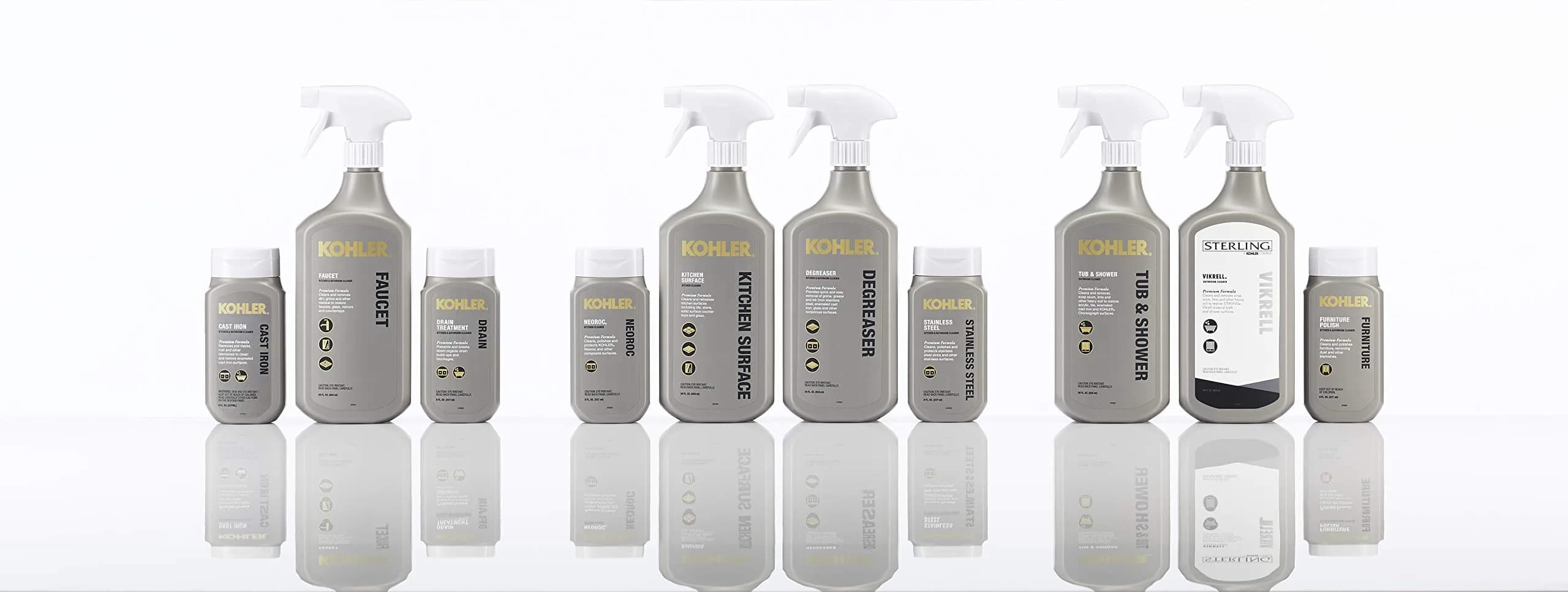 Kohler Faucet Cleaner, Kitchen and Bathroom Cleaner, Streak-Free Shine, Ammonia and Alcohol-Free, 28 Fl Oz (794 ml) - view 9