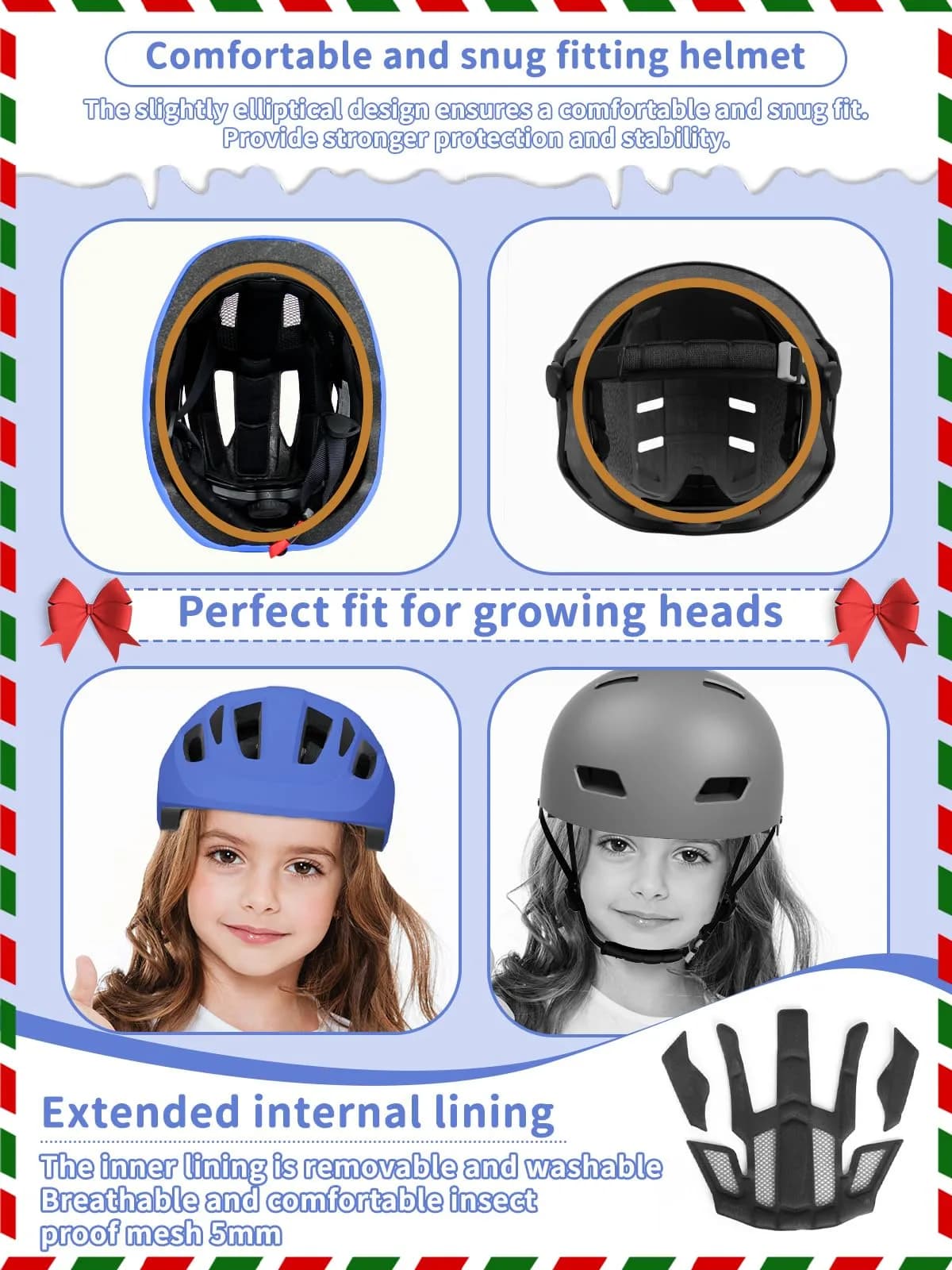 XJD Toddler Bike Helmet for Babies & Kids - Adjustable Multi-Sport Skateboard Helmet, Blue, X-Small (46-51 cm) - view 3