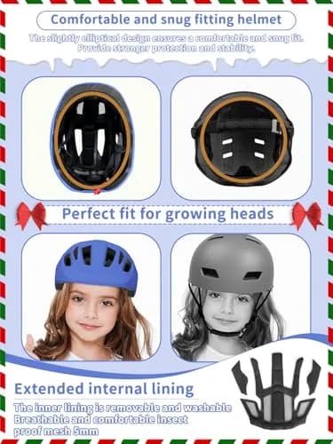 XJD Toddler Bike Helmet for Babies & Kids - Adjustable Multi-Sport Skateboard Helmet, Blue, X-Small (46-51 cm) thumbnail 3