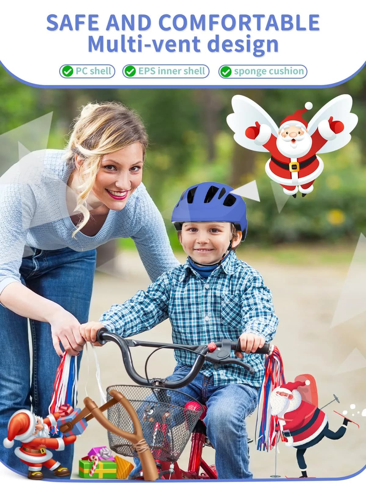 XJD Toddler Bike Helmet for Babies & Kids - Adjustable Multi-Sport Skateboard Helmet, Blue, X-Small (46-51 cm) - view 4