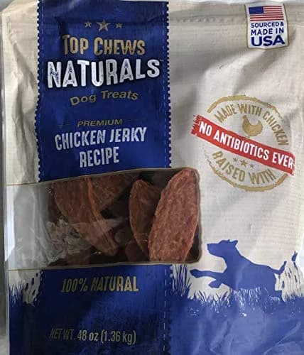 Top Chews Chicken Jerky Dog Treats 3 LB | 100% Natural, Antibiotic-Free, Made in USA thumbnail 1