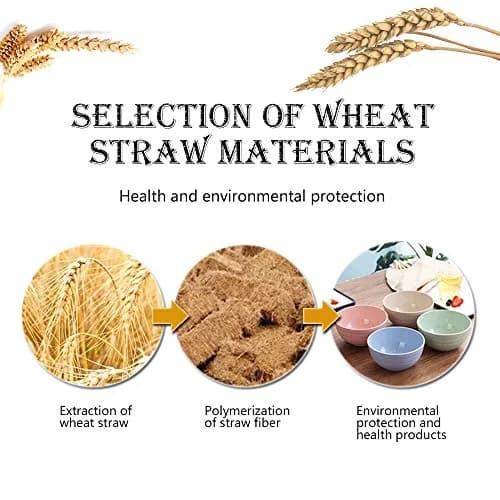 N/ A 4.7-inch Wheat Straw Bowl Set | Unbreakable Microwave & Dishwasher Safe (Small, BEIGE) thumbnail 3