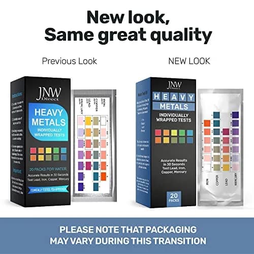 JNW Direct Heavy Metals Water Test Kit 20 Strips | Test Iron, Copper, Lead, Mercury thumbnail 2