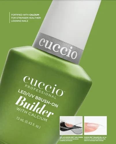 Cuccio Brush-On Builder Gel With Calcium 0.43 Fl Oz | Clear, Strengthening & Long-Lasting thumbnail 2