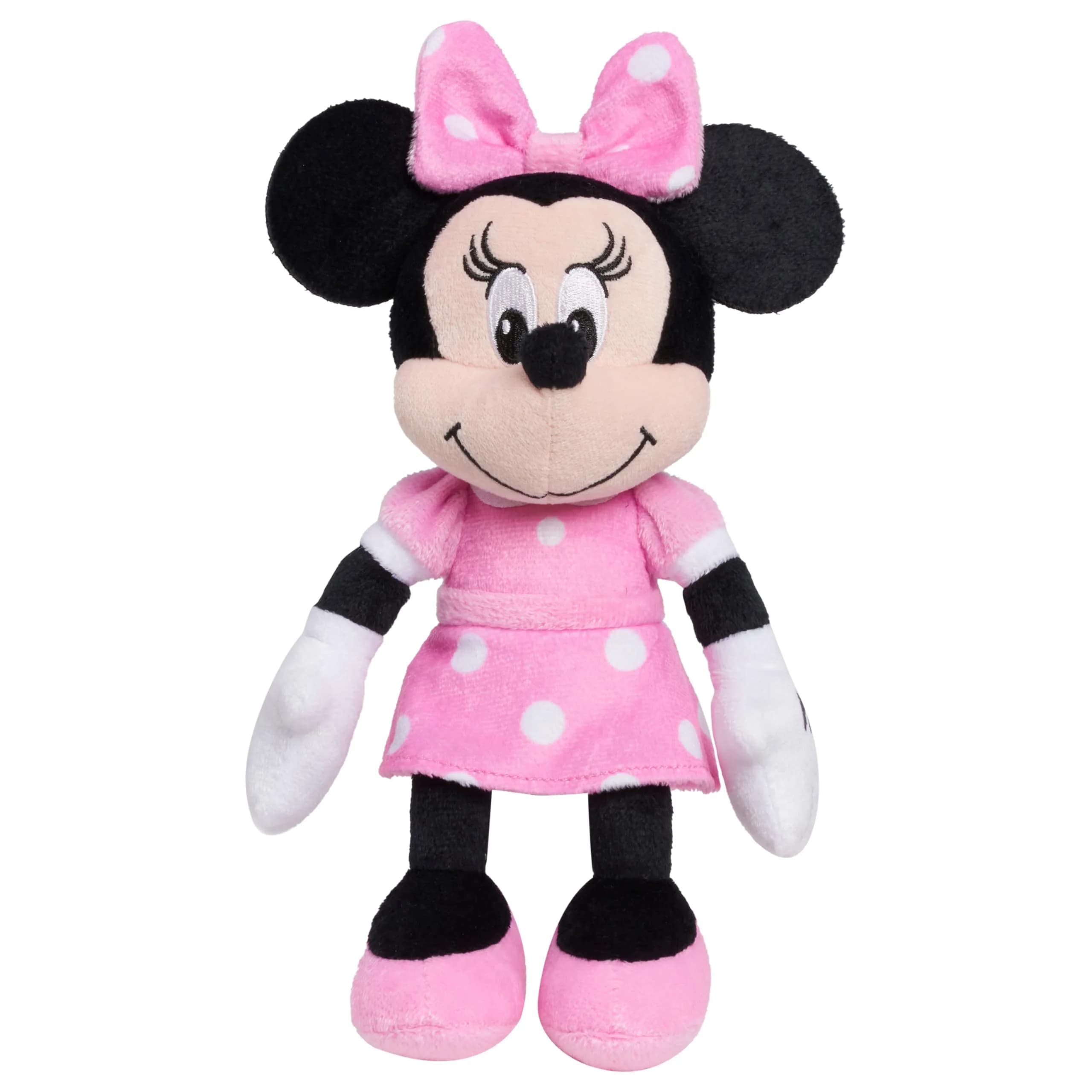 Just Play Disney Junior Mickey Mouse Bean Plush Minnie Mouse Stuffed Animal, 20.3cm (8 inches) | Classic Disney Friends for Play and Display - main product image