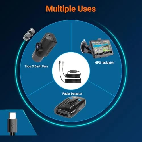 VANTRUE USB-C Hardwire Kit 11.5ft | 12V-24V to 5V ACC Parking Mode thumbnail 4