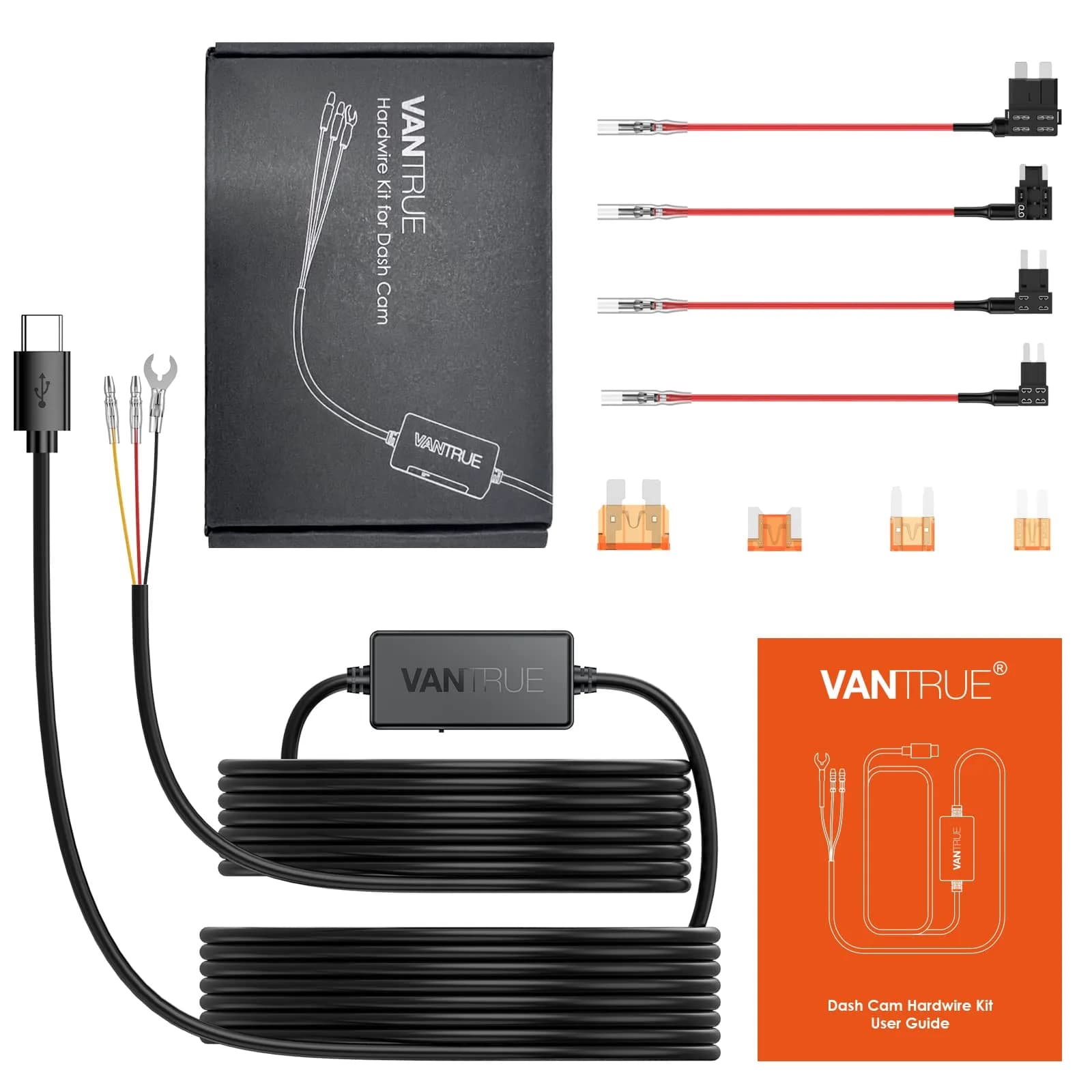 VANTRUE USB-C Hardwire Kit 11.5ft | 12V-24V to 5V ACC Parking Mode - view 6