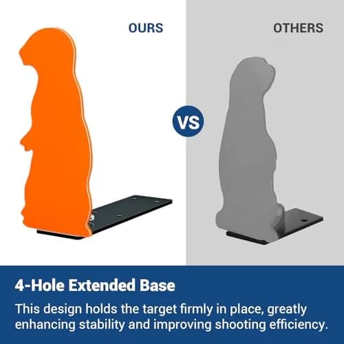 Highwild Resetting Target for .22 Caliber Rimfire | 2.5 Inch Steel Prairie Dog Silhouette thumbnail 4