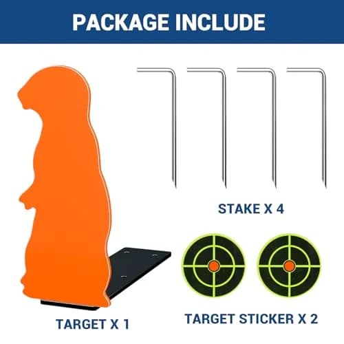 Highwild Resetting Target for .22 Caliber Rimfire | 2.5 Inch Steel Prairie Dog Silhouette thumbnail 6