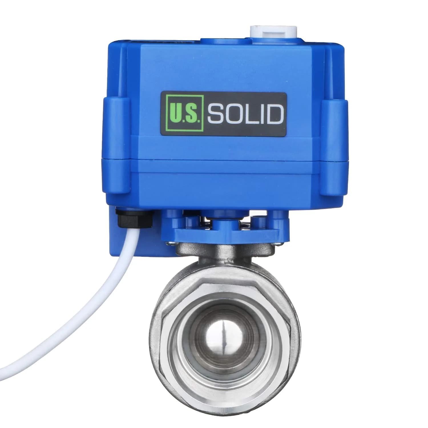 U.S. Solid Motorized Ball Valve 1" NSF Certified 304SS Full Port 9-24V AC/DC | Auto Return - main product image