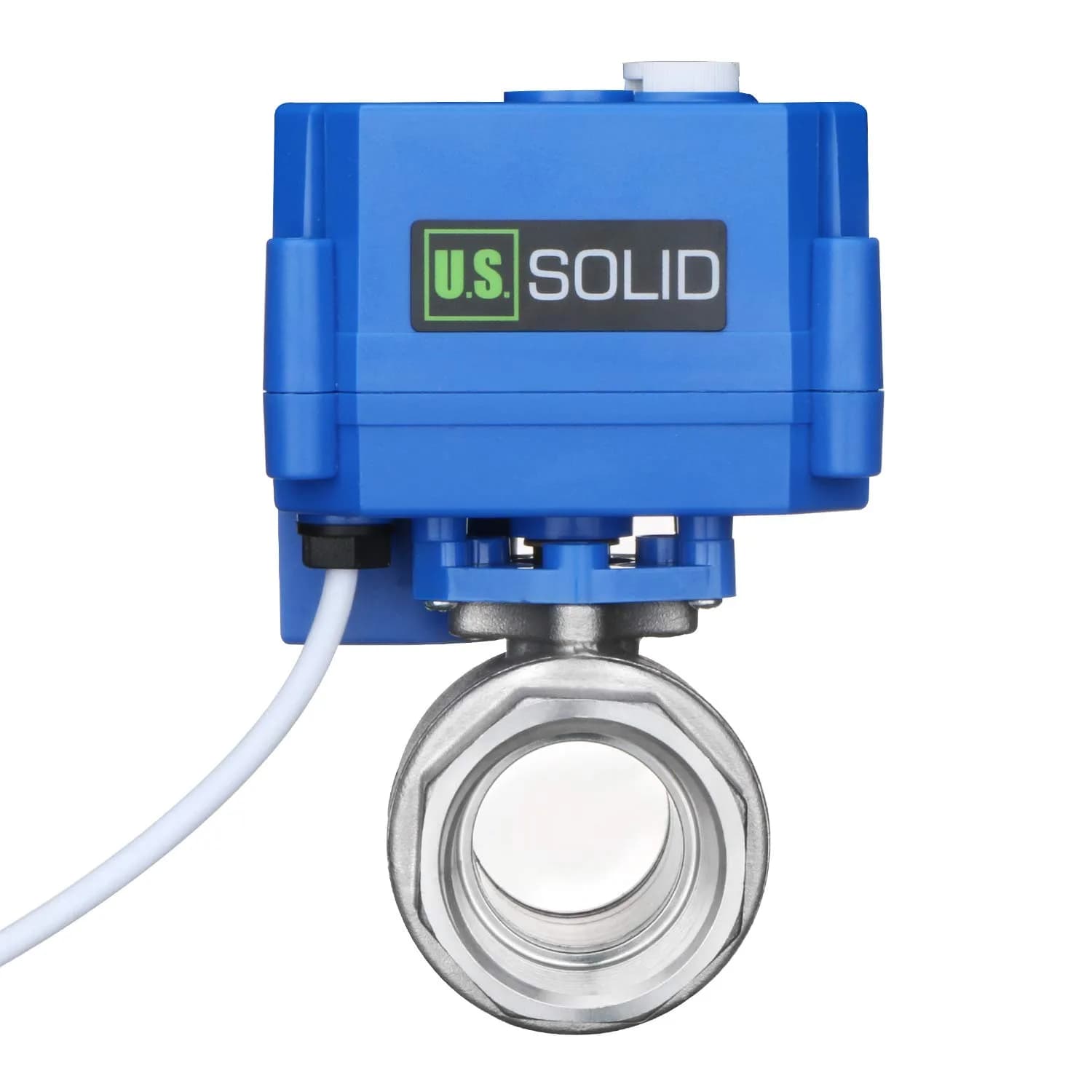 U.S. Solid Motorized Ball Valve 1" NSF Certified 304SS Full Port 9-24V AC/DC | Auto Return - view 2