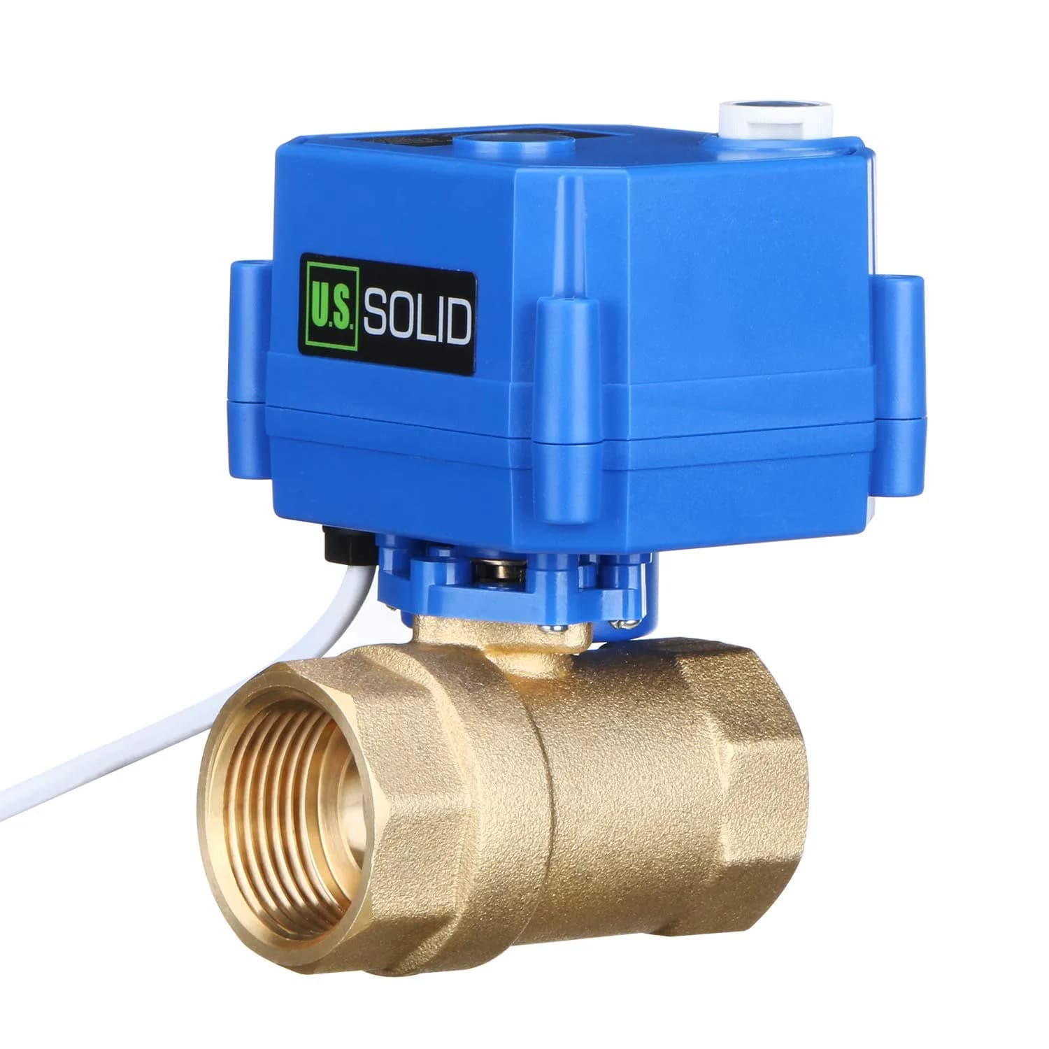 U.S. Solid Motorized Brass Ball Valve 1" Standard Port | 9-24V AC/DC Auto Return - view 2