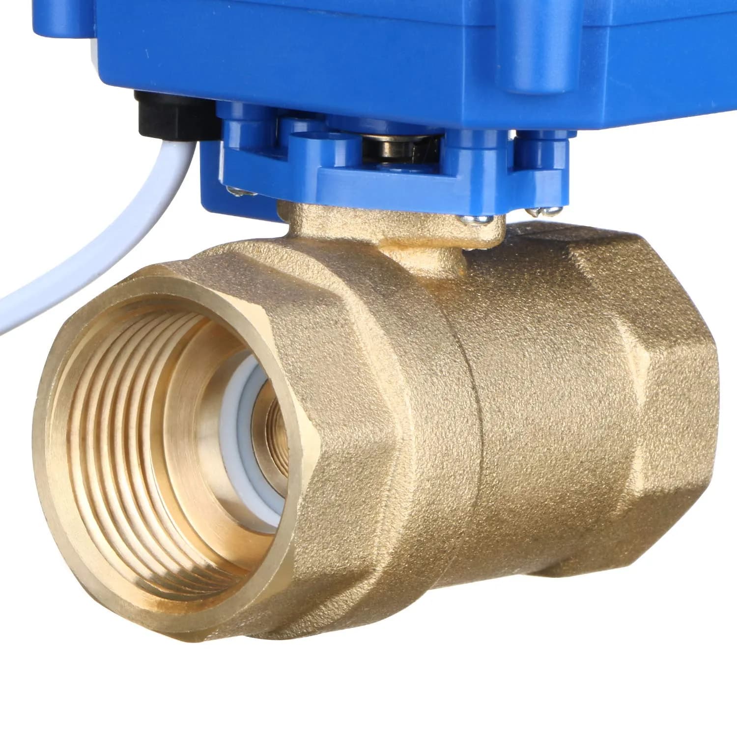 U.S. Solid Motorized Brass Ball Valve 1" Standard Port | 9-24V AC/DC Auto Return - view 3