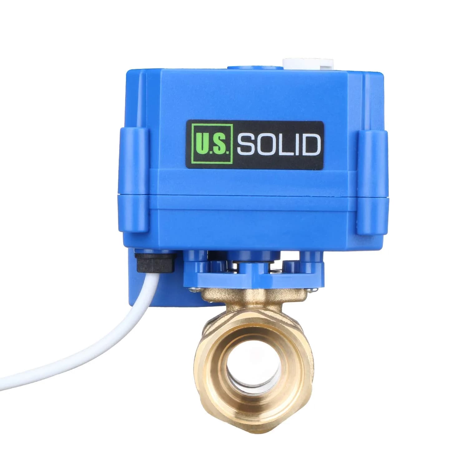 U.S. Solid Motorized Ball Valve 3/4" Brass Standard Port 9-24V AC/DC | Auto Return & Manual Function - view 7