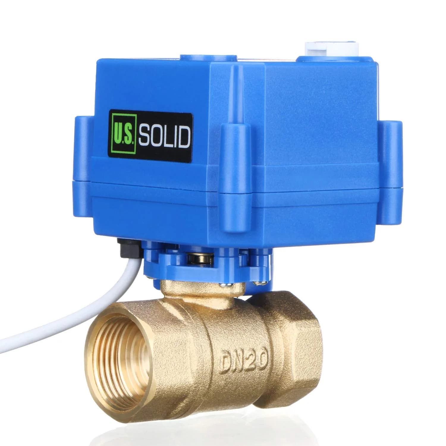 U.S. Solid 3/4 Inch Motorized Ball Valve - 9-24V AC/DC Electric Actuator, Standard Port - view 2