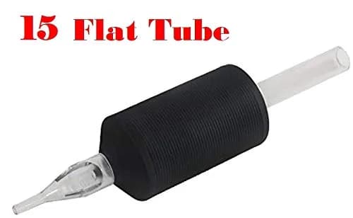 Tatmax International Clear Tattoo Disposable Tube Grips 20pcs (15 Flat) | Medical Grade Sterilized thumbnail 2