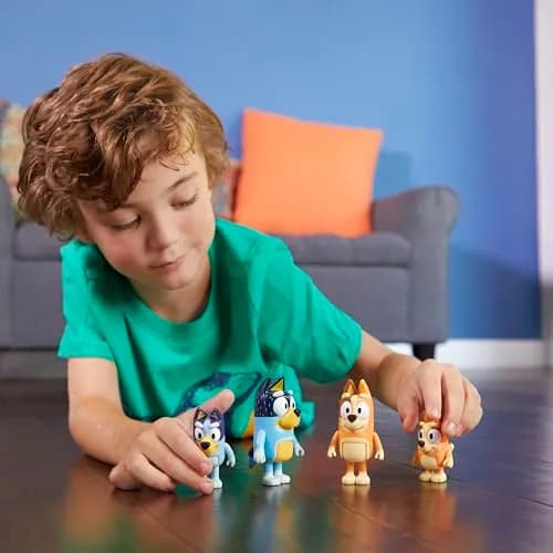 Bluey Family Figure 4-Pack, Poseable Toys with Bingo & Bandit | ASTM-Tested, Non-Toxic Plastic thumbnail 6