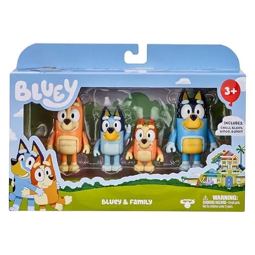 Bluey Family Figure 4-Pack, Poseable Toys with Bingo & Bandit | ASTM-Tested, Non-Toxic Plastic thumbnail 9
