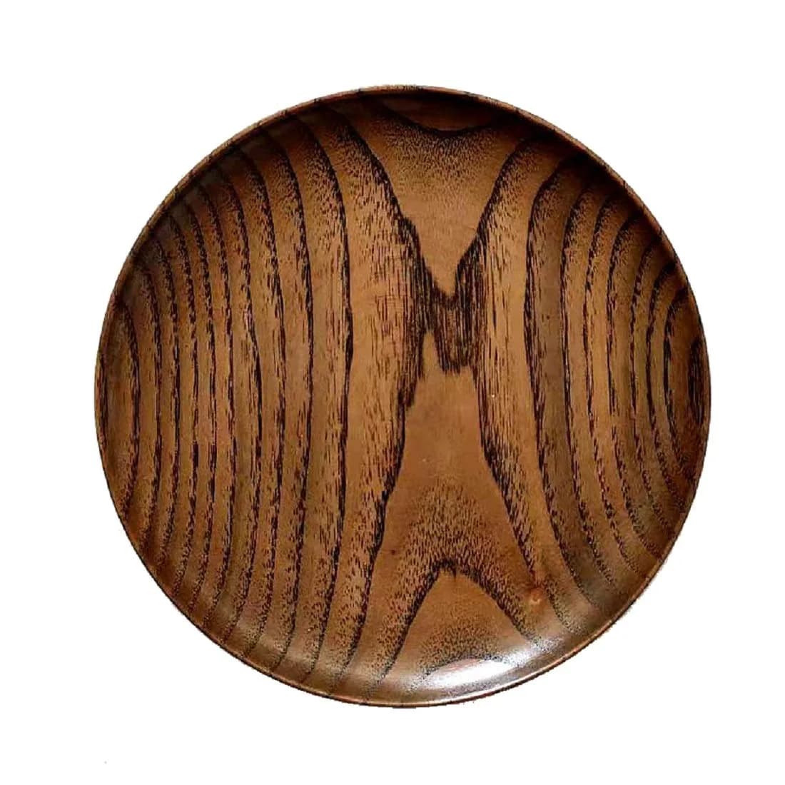 HomeImpel Round Wood Dish, 15cm | Elegant Acacia Wooden Plate for Dessert & Decor — 5.9 Inch