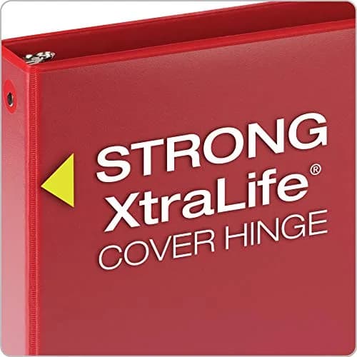 Cardinal 1.5 Inch 3 Ring Binder 4-Pack | Holds 350 Sheets, ClearVue Presentation View, Non-Stick, Assorted Colors thumbnail 3
