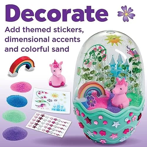 Creativity for Kids Unicorn Egg Terrarium Mini Garden Kit | 17.78 cm (7 in) h x 12.07 cm (4.75 in) w thumbnail 6