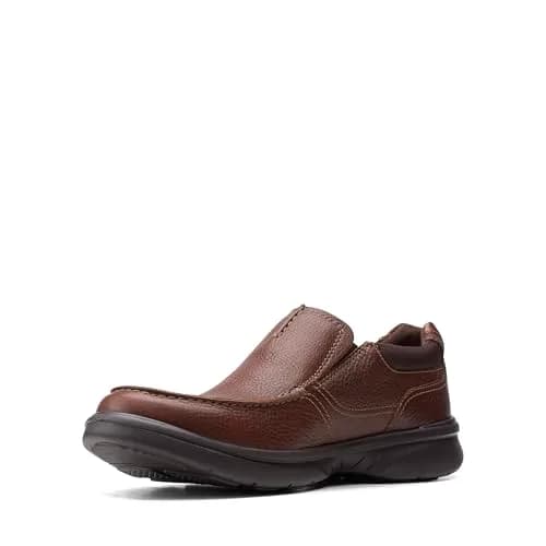 Clarks Men's Bradley Free Loafer 9 Wide | Tan Tumbled Leather, Slip-On Comfort thumbnail 5