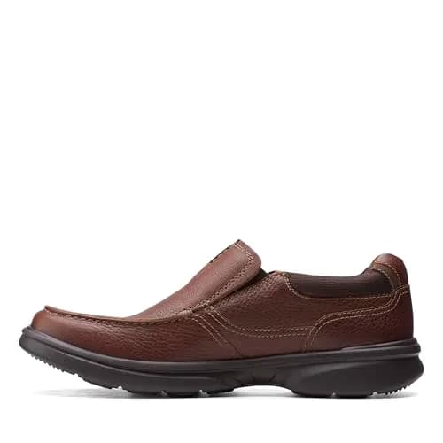 Clarks Men's Bradley Free Loafer 9 Wide | Tan Tumbled Leather, Slip-On Comfort thumbnail 6