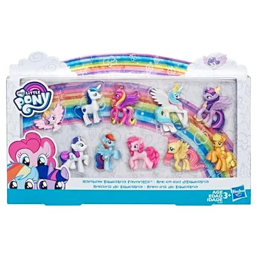 My Little Pony Toy Rainbow Equestria Favorites 10 Figure Collection | 2-inch scale, Bright colors, Entertainment-inspired fun thumbnail 2
