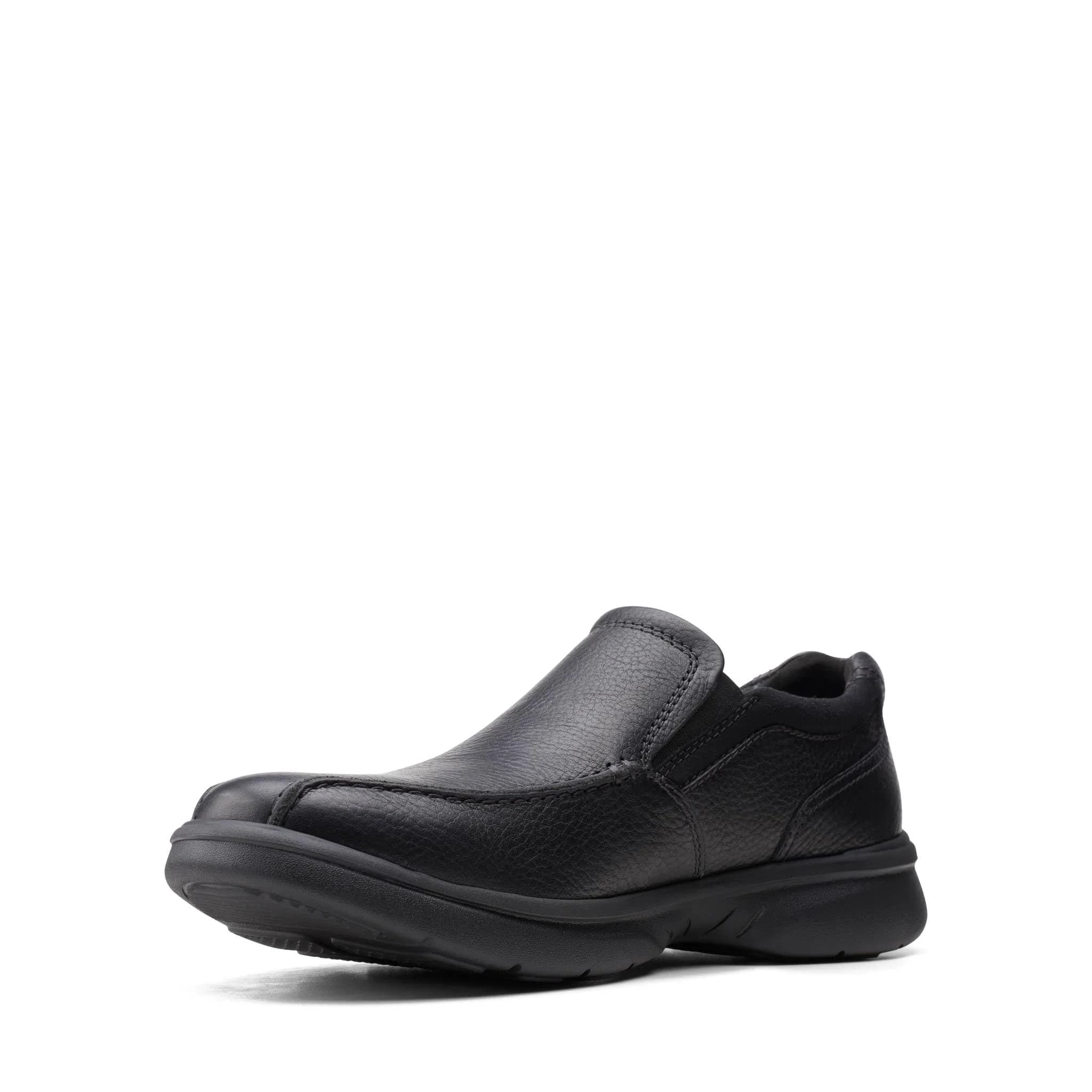Clarks Collection Men's Bradley Step Loafer Black Tumbled 27.3cm (10.75in) | Business Casual Slip-On
