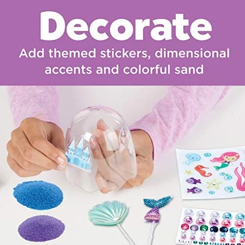 Creativity for Kids Mermaid Terrarium Kit | 17.9 cm (7 in) h x 7.6 cm (3 in) w | Fun STEAM Craft for Ages 6+ thumbnail 2