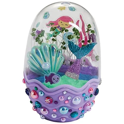 Creativity for Kids Mermaid Terrarium Kit | 17.9 cm (7 in) h x 7.6 cm (3 in) w | Fun STEAM Craft for Ages 6+ thumbnail 4
