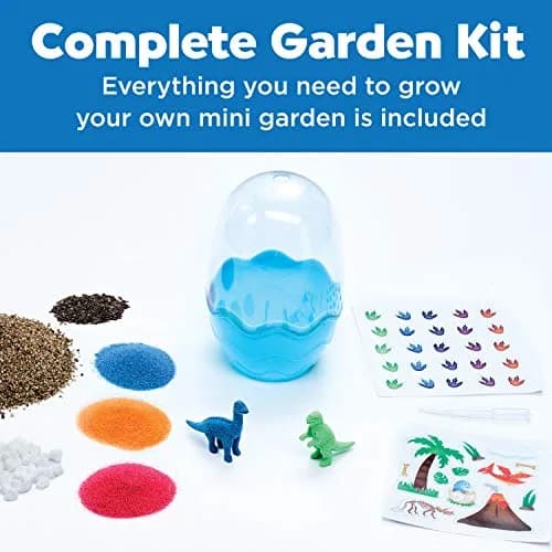 Creativity for Kids Mini Garden Dinosaur Egg Terrarium Kit 17.78cm (7" H) | Grow Your Own Prehistoric World thumbnail 5