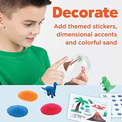 Creativity for Kids Mini Garden Dinosaur Egg Terrarium Kit 17.78cm (7" H) | Grow Your Own Prehistoric World thumbnail 6