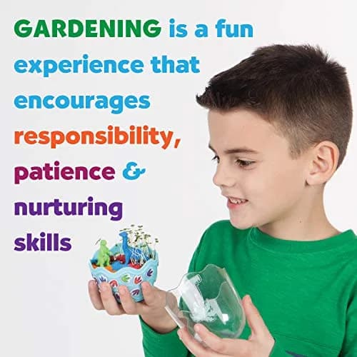 Creativity for Kids Mini Garden Dinosaur Egg Terrarium Kit 17.78cm (7" H) | Grow Your Own Prehistoric World thumbnail 7