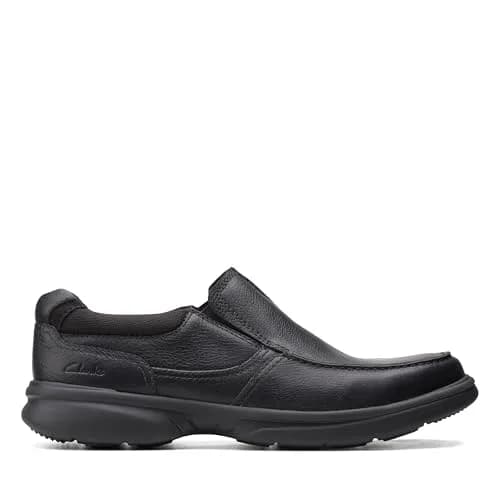 Clarks Men's Bradley Free Loafer, Black Tumbled Leather, 9 | Ultimate Comfort Slip-On with Ortholite thumbnail 2