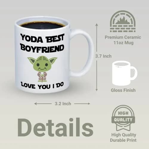 Suchmugs Best Boyfriend Mug from Girlfriend 11oz Ceramic Coffee Cup | Funny Birthday & Anniversary Gift thumbnail 2