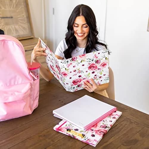 Steel Mill & Co. Clipboard Folio with Notepad, Rose Floral | Refillable, Trendy & Compact Organizer thumbnail 7