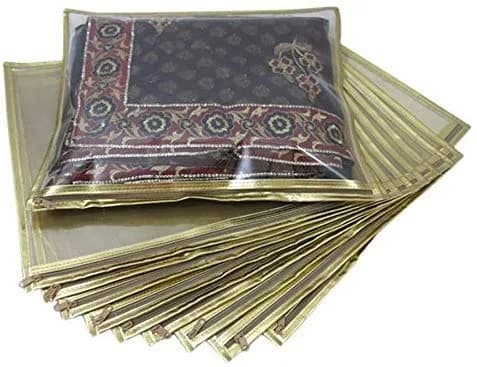 KANUSHI Transparent Saree Covers Set of 10 | 43cm x 35cm (17"x14") thumbnail 1