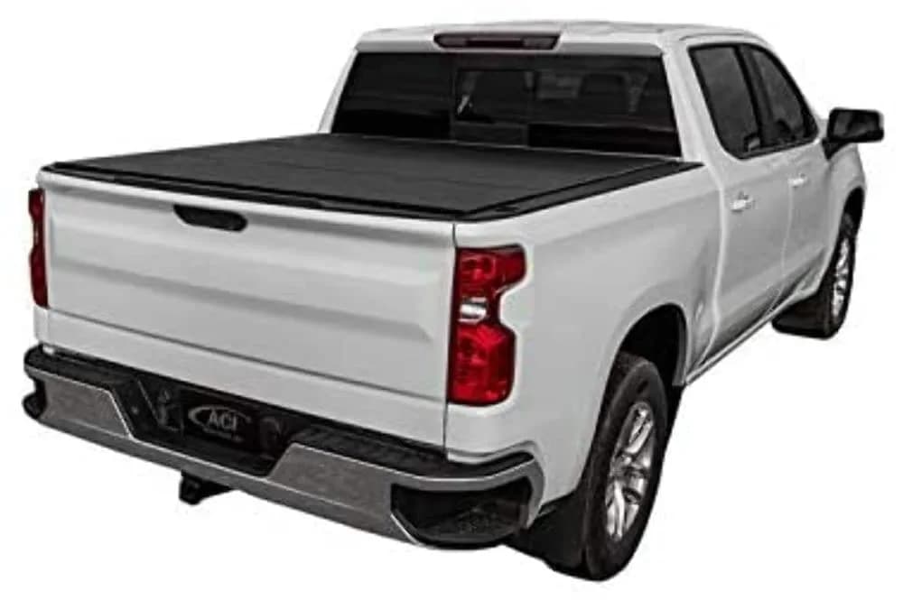 LOMAX Hard Tri-Fold Cover | Custom Fit, Black Urethane Finish, Single Rail