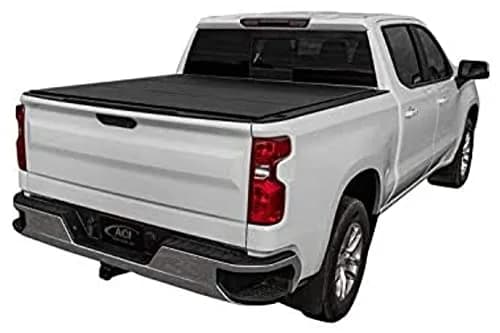 LOMAX Hard Tri-Fold Cover | Custom Fit, Black Urethane Finish, Single Rail thumbnail 1